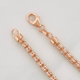 Bracelet Ice 4.5g / 7 3/4 in / 2.4mm Two White Rose Gold 18K