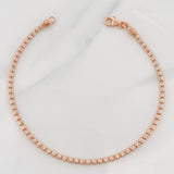 Pulso Ice 4.5g / 7 3/4 in / 2.5mm Dos Oros Blanco Rosa 18K