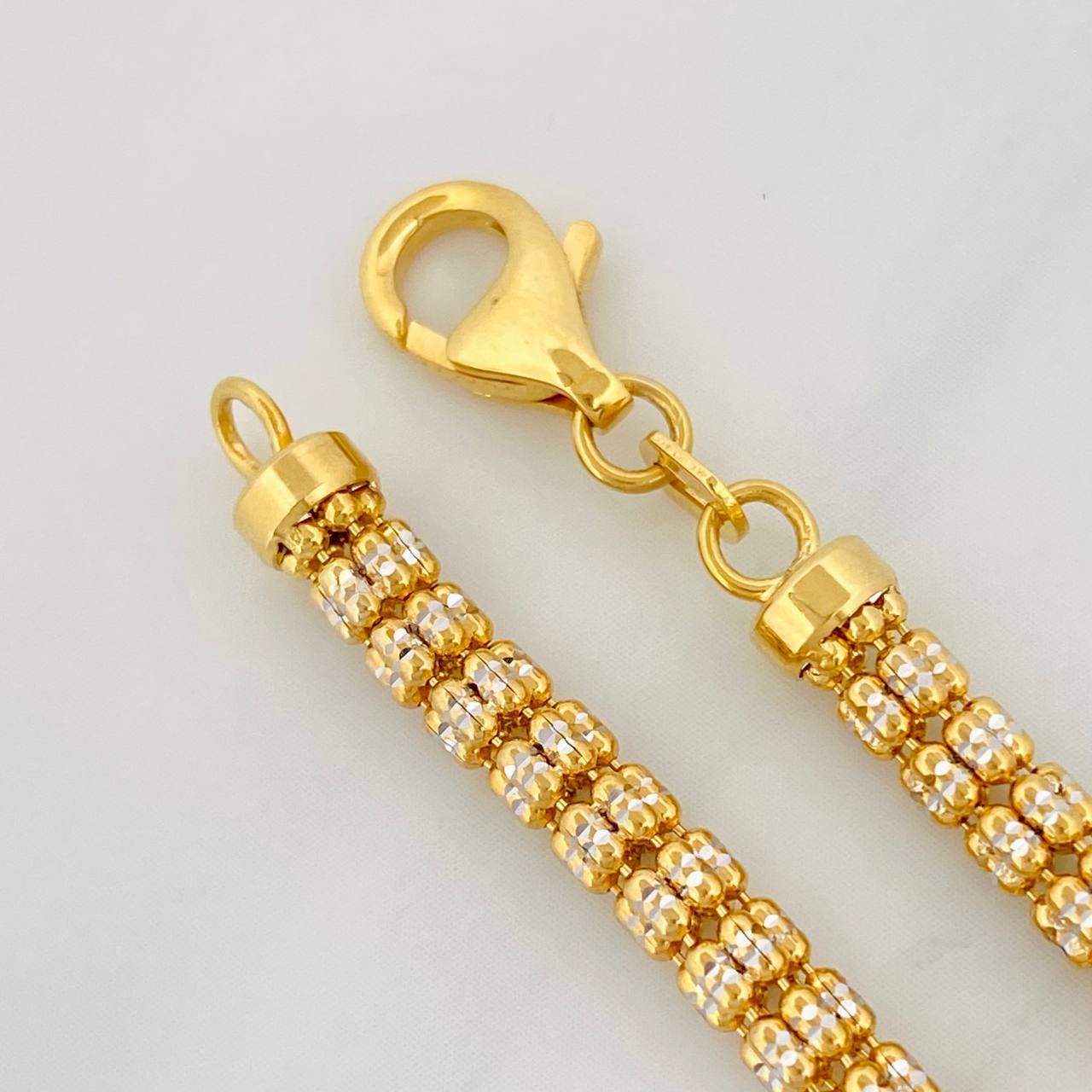 Bracelet Ice 8.9g / 8 in / 3.65mm Two Yellow White Gold 18K