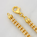 Bracelet Ice 8.9g / 8 in / 3.65mm Two Yellow White Gold 18K