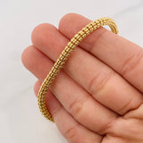 Pulso Ice 11.35g / 8 1/4 in / 4.2mm Dos Oros Amarillo Blanco 18K