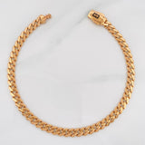 Pulso Cubano Infinito 6.9g / 8 1/4 in / 4.94mm Oro Rosa 18K