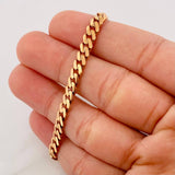 Pulso Cubano Infinito 6.1g / 7 1/4 in / 4.9mm Oro Rosa 18K