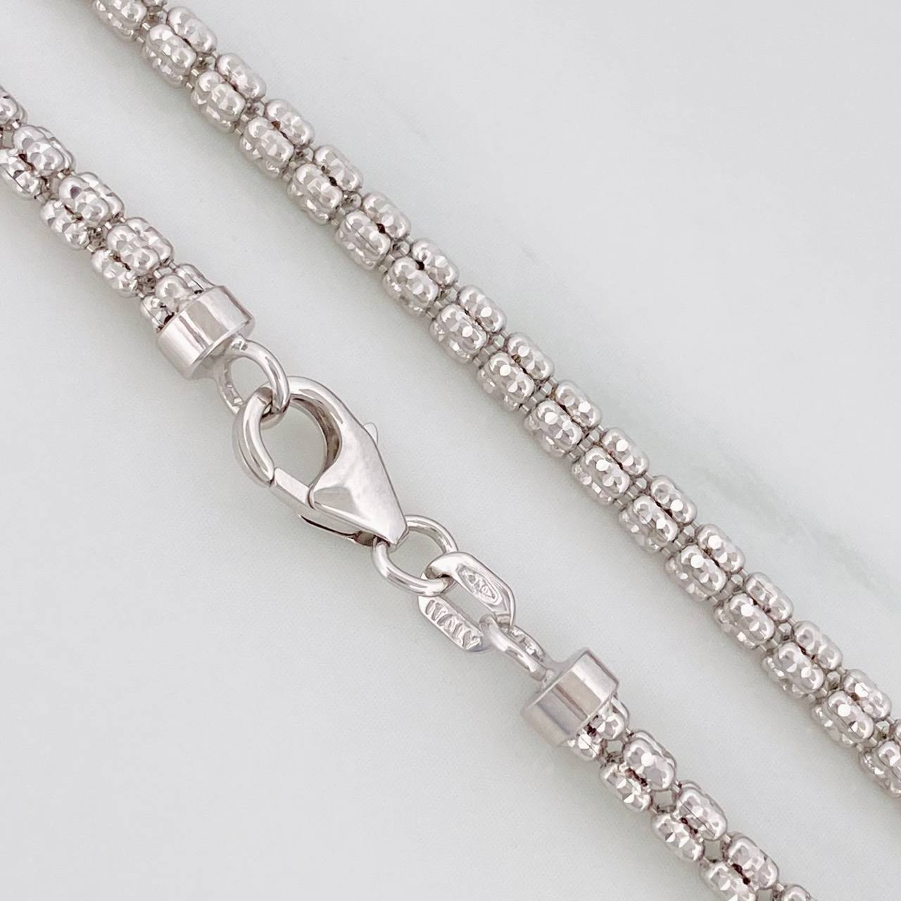 Cadena Ice 15.9g / 60cm / 2.55mm Oro Blanco 18K