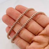 Cadena Ice 19.9g / 60cm / 3.1mm Dos Oros Blanco Rosa 18K