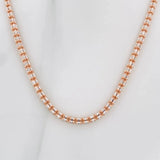 Ice Chain 18.5g / 28 in / 2.5mm Two-Tone White and Rose Gold 18K
