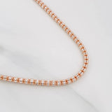 Ice Chain 18.5g / 28 in / 2.5mm Two-Tone White and Rose Gold 18K