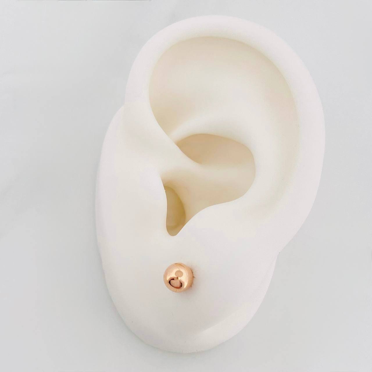 Topos Bola Lisa 0.6g / in / 6mm Oro Rosa 18K