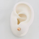 Topos Bola Lisa 0.6g / in / 6mm Oro Rosa 18K