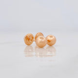 Topos Bola Lisa 0.6g / in / 6mm Oro Rosa 18K