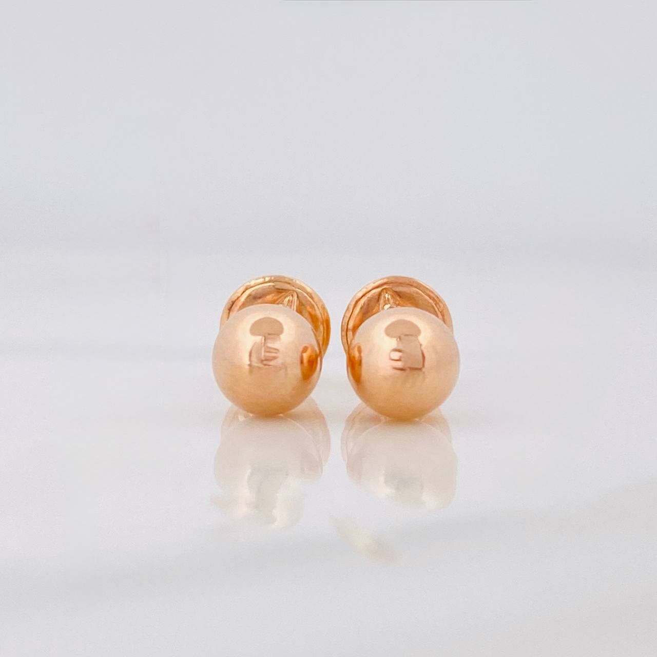 Topos Bola Lisa 0.6g / in / 6mm Oro Rosa 18K
