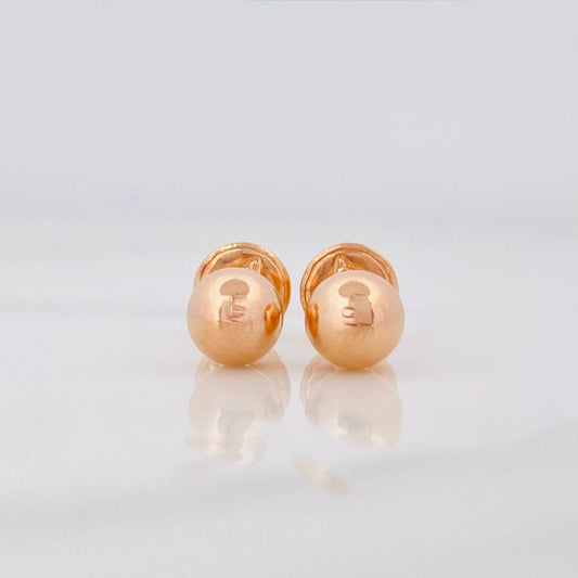 Topos Bola Lisa 0.6g / in / 6mm Oro Rosa 18K