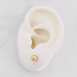 Topos Bola Lisa 0.6g / in / 6mm Oro Rosa 18K