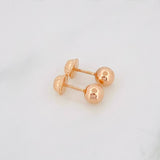 Topos Bola Lisa 0.6g / in / 6mm Oro Rosa 18K