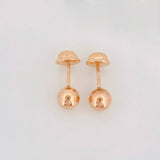 Topos Bola Lisa 0.6g / in / 6mm Oro Rosa 18K