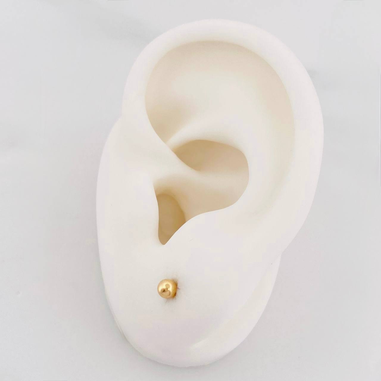 Topos Bola Lisa 0.4g / in / 3mm Oro Amarillo 18K