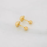 Topos Bola Lisa 0.4g / in / 3mm Oro Amarillo 18K