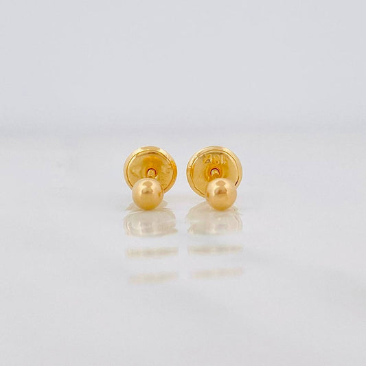 Topos Bola Lisa 0.4g / in / 3mm Oro Amarillo 18K