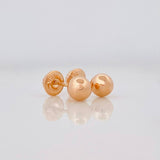 Plain Bead Stud Earrings 0.7g / in / 6mm 18K Rose Gold