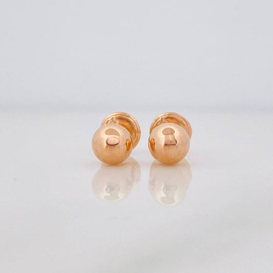 Topos Bola Lisa 0.7g / in / 7mm Oro Rosa 18K