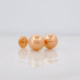 Plain Bead Stud Earrings 0.7g / in / 7mm Rose Gold 18K