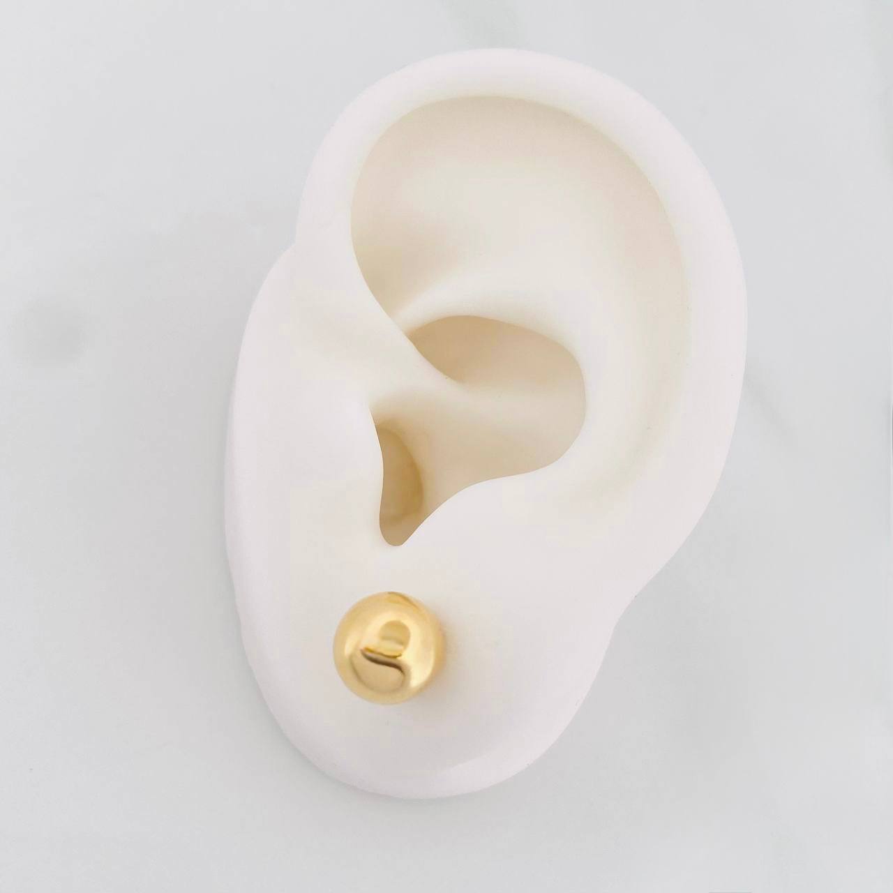 Topos Bola Lisa 0.9g / in / 8mm Oro Amarillo 18K