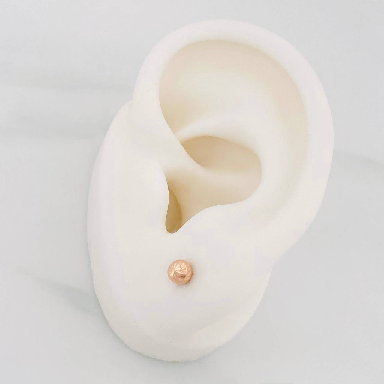 Topos Bola Diamantada 0.5g / in / 4mm Oro Rosa 18K