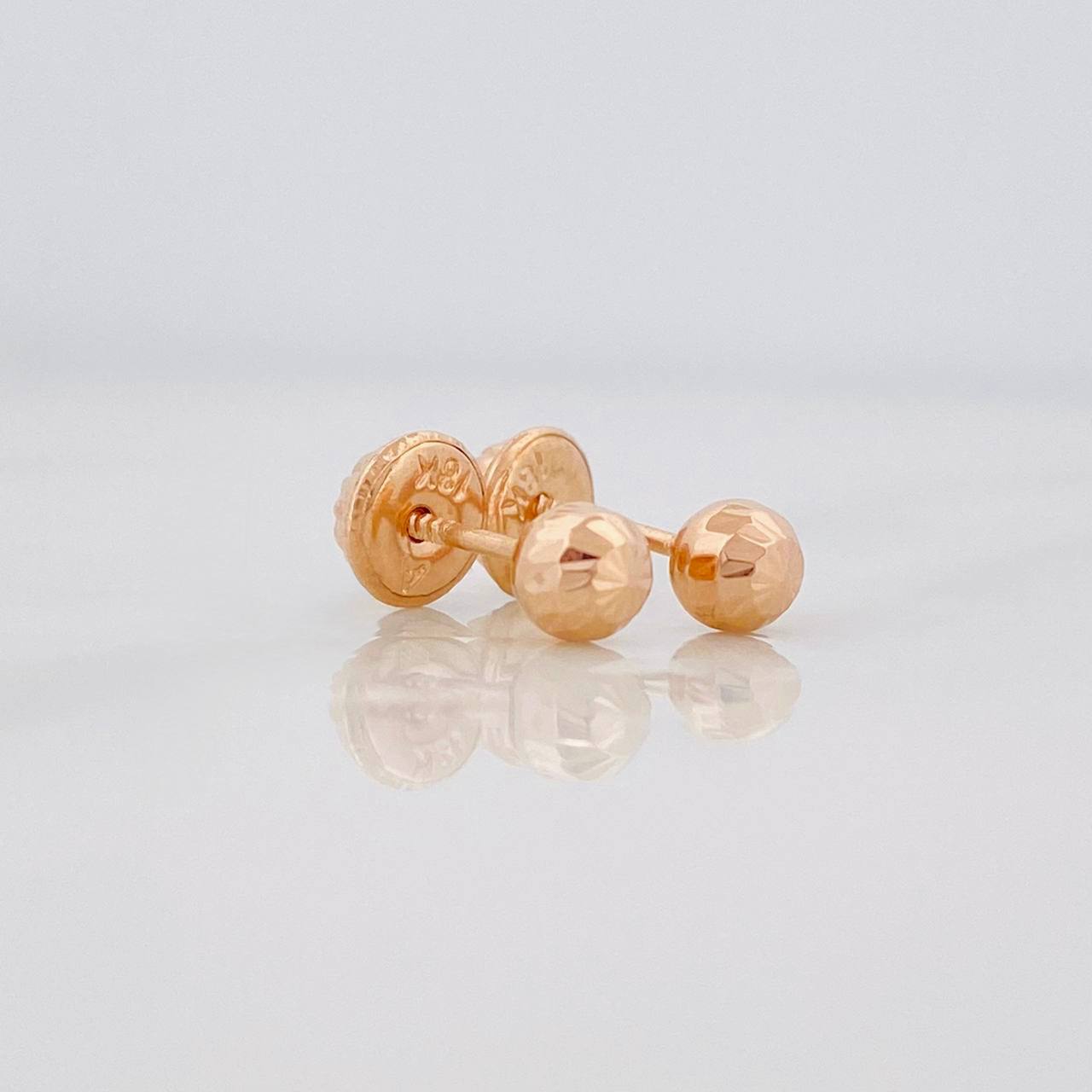 Topos Bola Diamantada 0.5g / in / 4mm Oro Rosa 18K