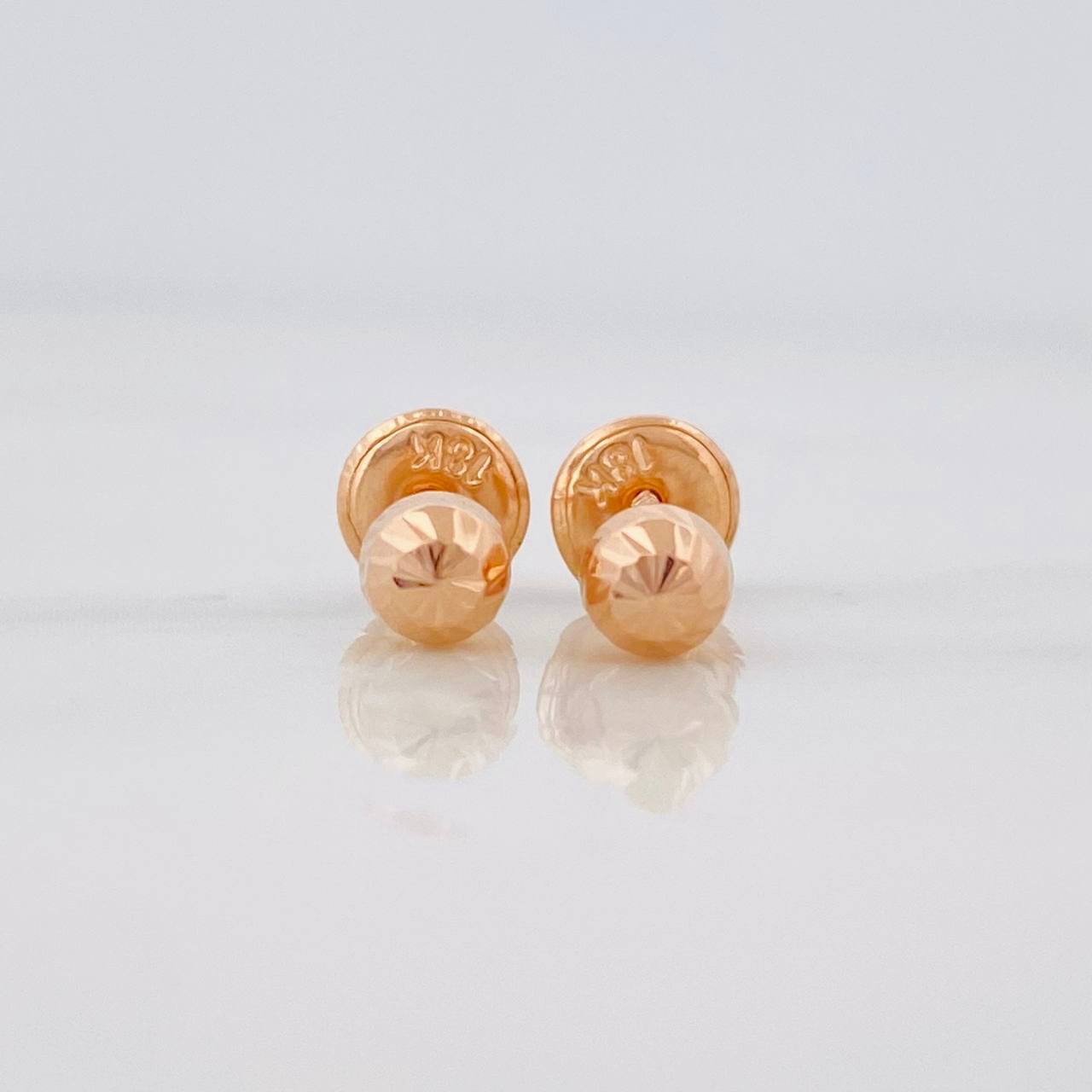 Topos Bola Lisa 0.4g / in / 3mm Oro Rosa 18K