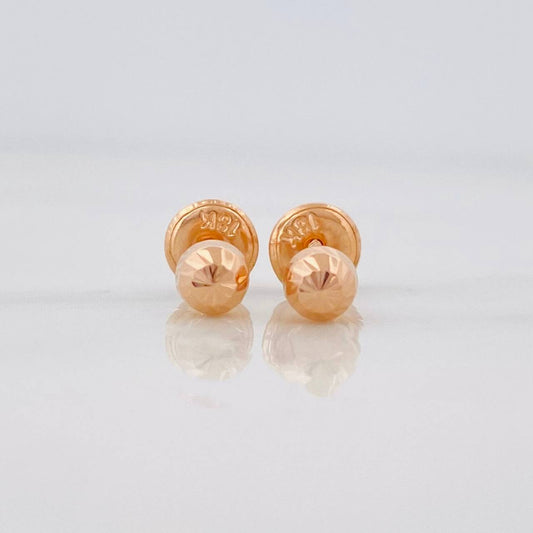 Topos Bola Lisa 0.4g / in / 3mm Oro Rosa 18K
