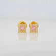 Topos Halo Cuadrado 0.7g / in / 4.6mm Oro Amarillo 18K