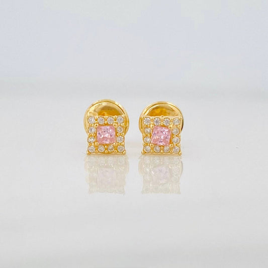 Topos Halo Cuadrado 0.7g / in / 4.2mm Oro Amarillo 18K