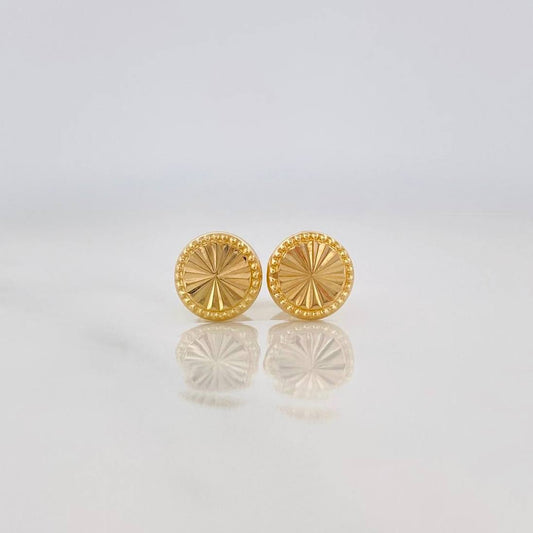 Topos Circulo Diamantado 0.7g / in / 6.9mm Oro Amarillo 18K