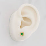 Topos Halo Cuadrado 0.8g / in / 4.5mm Oro Amarillo 18K