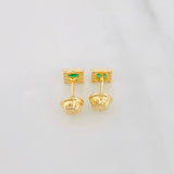 Topos Halo Cuadrado 0.8g / in / 4.5mm Oro Amarillo 18K