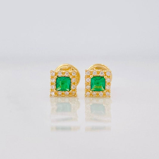 Topos Halo Cuadrado 0.8g / in / 4.5mm Oro Amarillo 18K