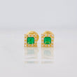 Square Halo Stud Earrings 0.7g / in / 4.5mm Yellow Gold 18K
