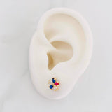 Topos Flor 0.95g / in / 7.8mm Oro Amarillo 18K