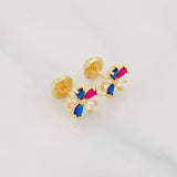 Topos Flor 0.95g / in / 7.8mm Oro Amarillo 18K