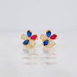Topos Flor 0.95g / in / 7.8mm Oro Amarillo 18K