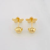 Topos Flor 1.2g / in / 8mm Oro Amarillo 18K