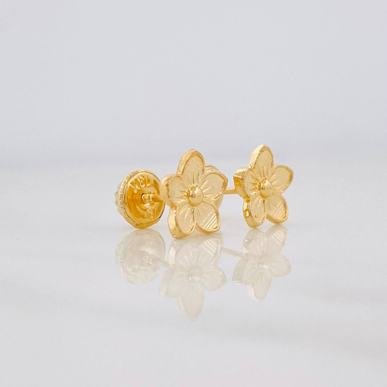 Topos Flor 1.2g / in / 8mm Oro Amarillo 18K