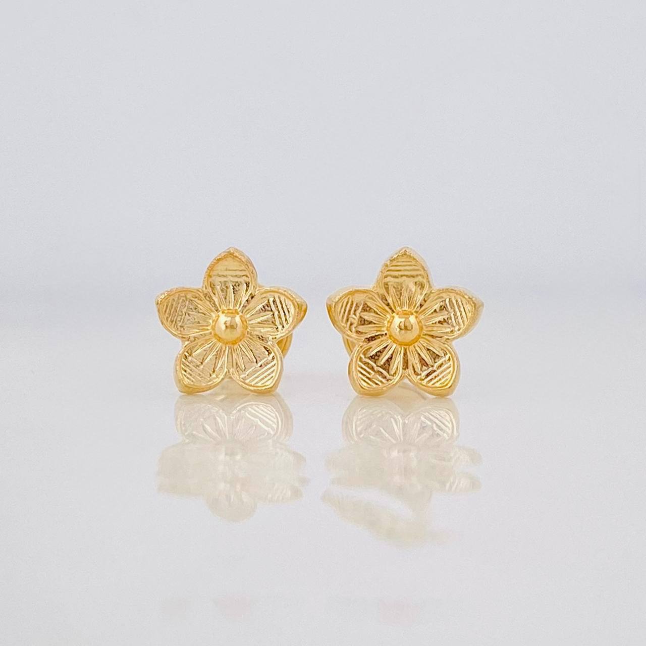 Topos Flor 1.2g / in / 8mm Oro Amarillo 18K