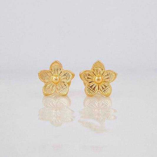 Topos Flor 1.2g / in / 8mm Oro Amarillo 18K