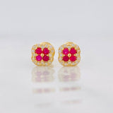 Topos Flor 0.9g / in / 5.75mm Oro Amarillo 18K