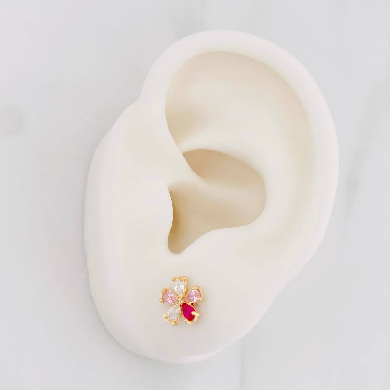 Flower Stud Earrings 1g / in / 7.9mm Yellow Gold 18K