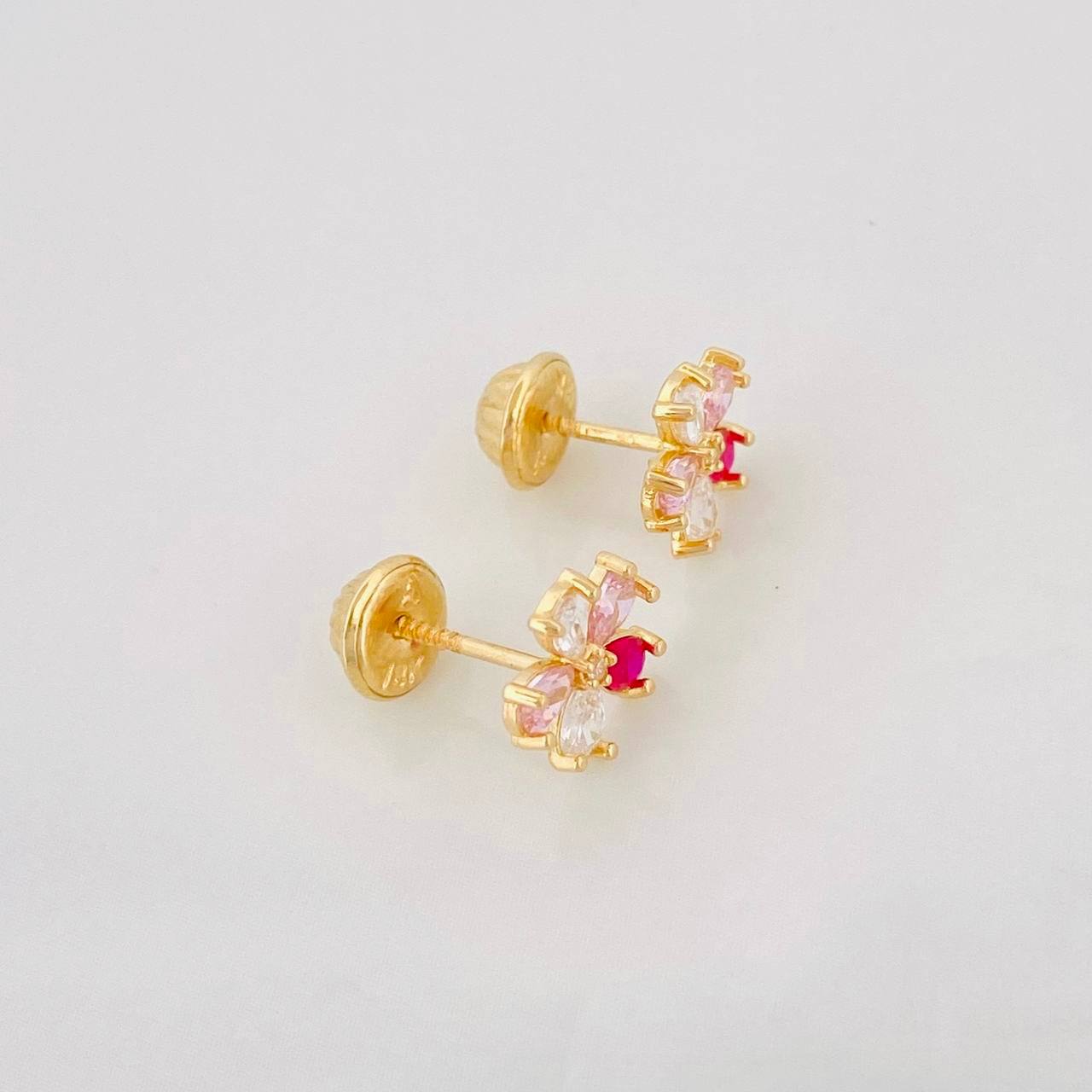 Flower Stud Earrings 1g / in / 7.9mm Yellow Gold 18K