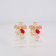 Flower Stud Earrings 1g / in / 7.9mm Yellow Gold 18K