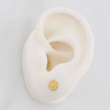 Crown Stud Earrings 0.55g / in / 5.65mm Yellow Gold 18K