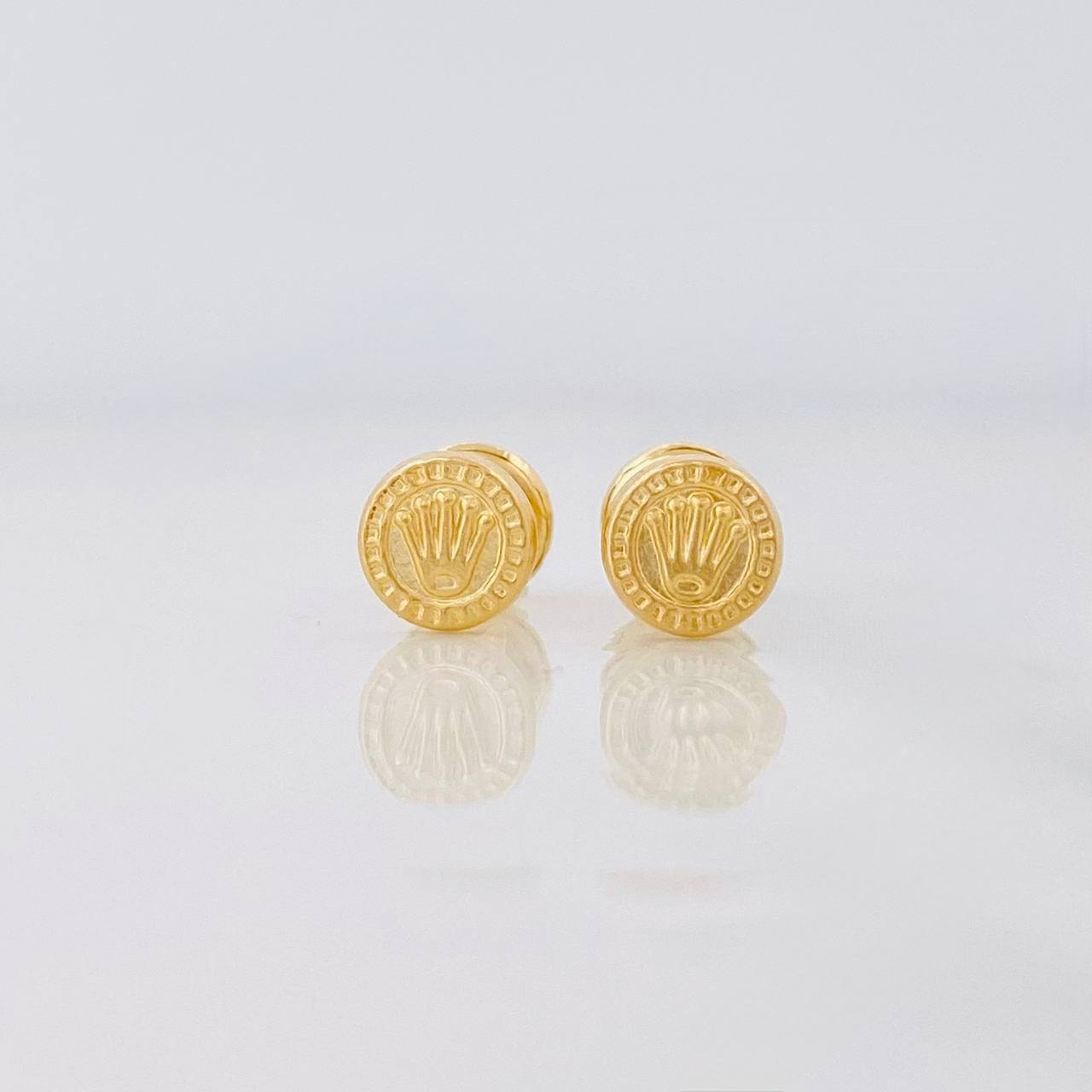 Topos Corona Punteada 0.7g / in / 7.7mm Oro Amarillo 18K